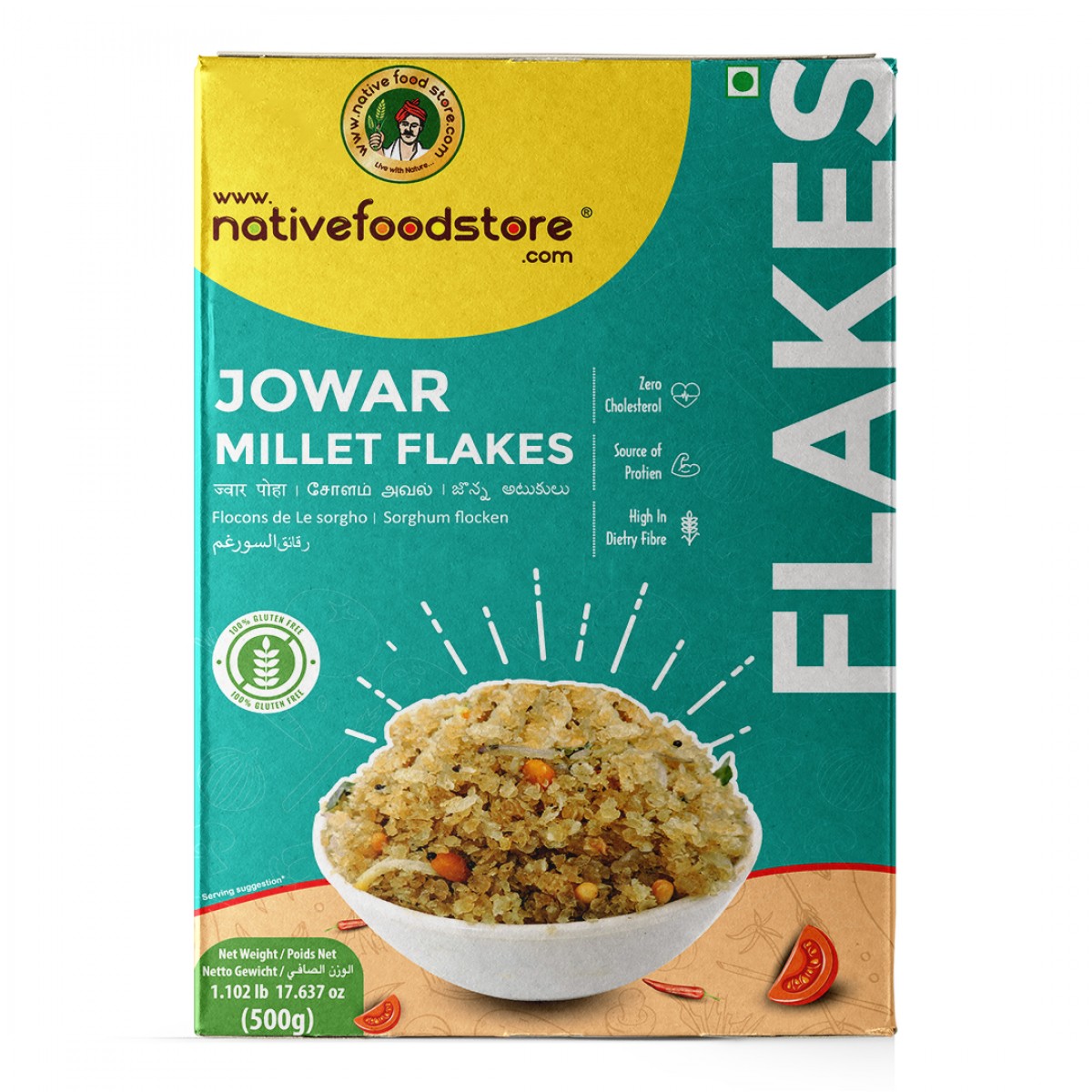 Buy Millet Flakes Jowar Millet 500g at best price in Dubai